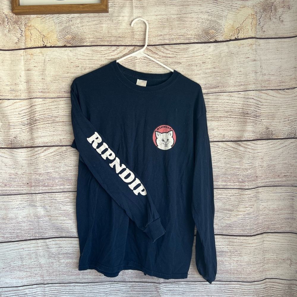 RIPNDIP white cat graphic long sleeve sz M